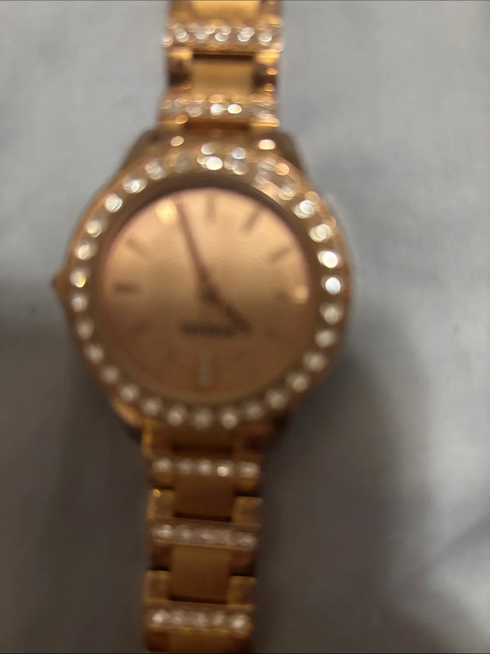Fossil Gold Tone Crystal Accent Women's Bracelet Watch